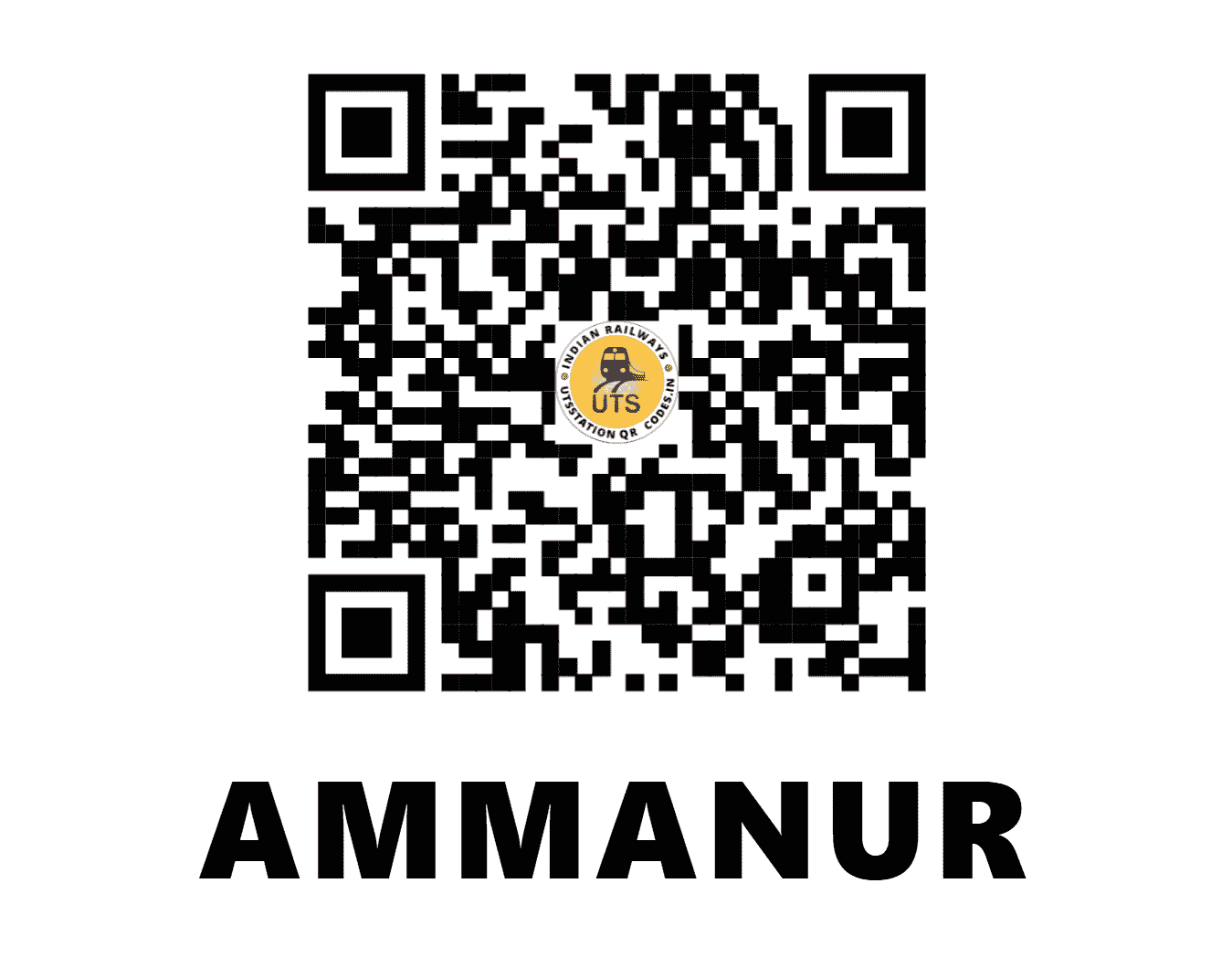 UTS QR Code for AMMANUR - AMNR (SR - TAMIL NADU)